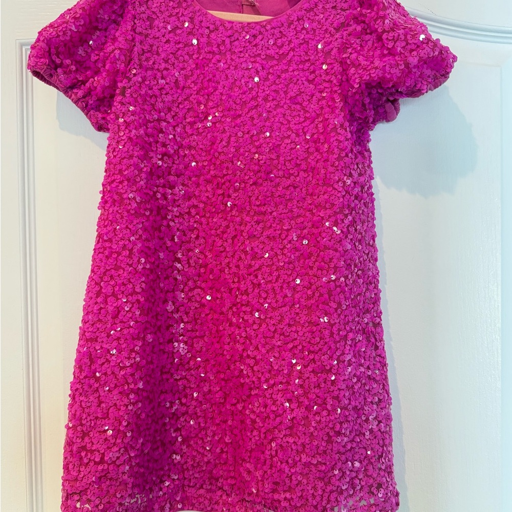 Crewcuts Fuchsia Sequin Kids Dress